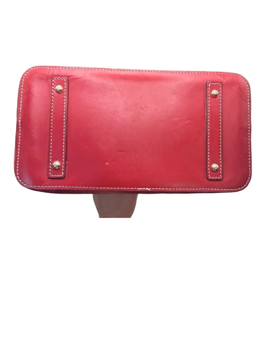 Dooney & Bourke Beacon Domed Satchel Red Leather Bag